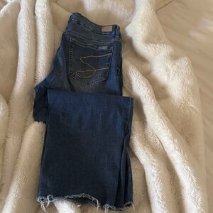 Seven7 Dark Blue Ankle Jeans